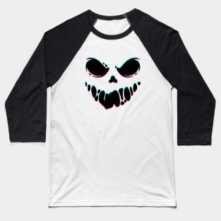 Spooky Halloween Face Baseball T-Shirt